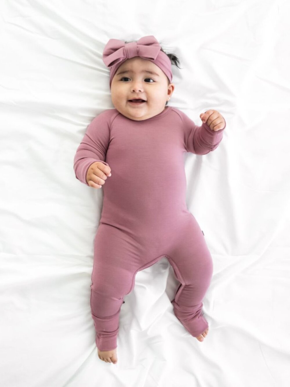 Little Sleepies Cozy Collection Dusty Plum Crescent Zippy 2T